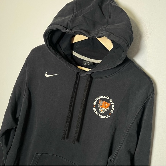 NIKE Buffalo State Bengals SOFTBALL Hoodie Men’s L Black Sweatshirt Pullover - Picture 1 of 7